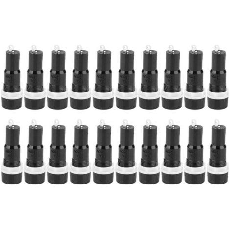 ALLIANDISPorte-Fusible 5X20Mm Fusible Noir 20 Pièces Porte-Fusible Mf 527 5X20Mm Fusible Boîtier Noir Fusible Protection Boîtier (1/5)