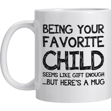 CREA Best Mum & Dad Gifts,being Your Favorite Child Funny Coffee Mug-mothers Day Fathers Day Christmas Presents Idea From Daughter, Son, Kids-fun Birthday