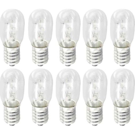 Ampoule pour four à micro-ondes à intensité variable E14 de 15 W, éclairage pour appareils électriques, lampe à cristaux de sel, veilleuse à lumière blanche chaude, éclairage pour réfrigérateur (1/5)