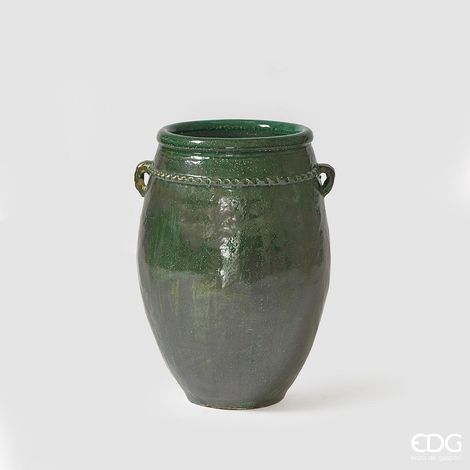 EDG Vaso Fenice Anfora-Righe Verde H 69