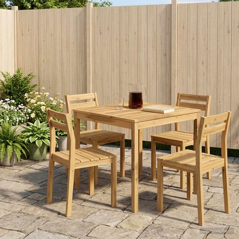 Tavolo da cena da giardino Sbiancato 80 x 80,5 x 75 cm vidaXL