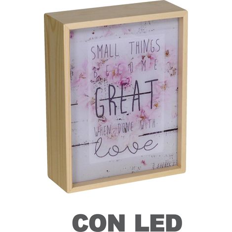 Lampada led scritte cm 20x8h26