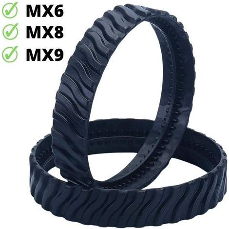 2 chenilles adaptables pour Zodiac MX6 MX8 MX9, pneus de Robot Nettoyeur Piscine Baracuda R0526100 (1/5)