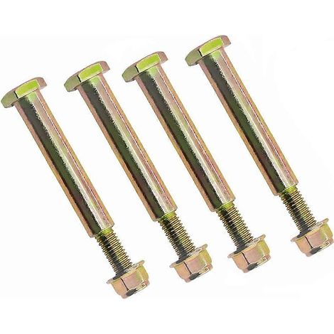 Lot de 4 boulons de roue et écrous antivol 193406 pour Cub Cadet, Craftsman et Husqvarna. Remplace les références 532193406, 193406, 137644 et 532137644. (1/5)