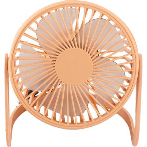 Mini USB Desk Fan with 360° Rotation, Quiet Brushless Motor, 5 Blades, Orange – 12 cm (1/4)