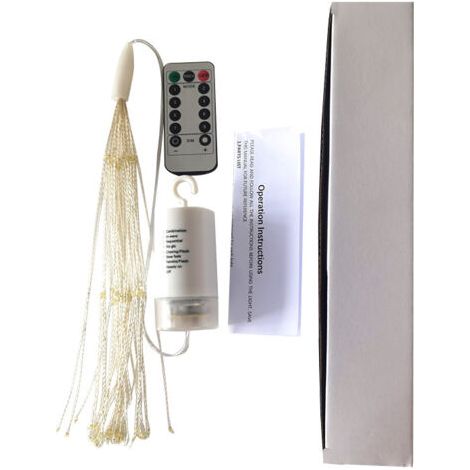 BUNTHAUS Solde, 1pc Feu D'artifice LED Lumières Colorées, 120 LED Lumière étincelle de Noël imperméable s'allume à Télécommande Pour Chambre, Jardin, Patio, Mariage, Fête, Déco(lumière chaude) (1/5)