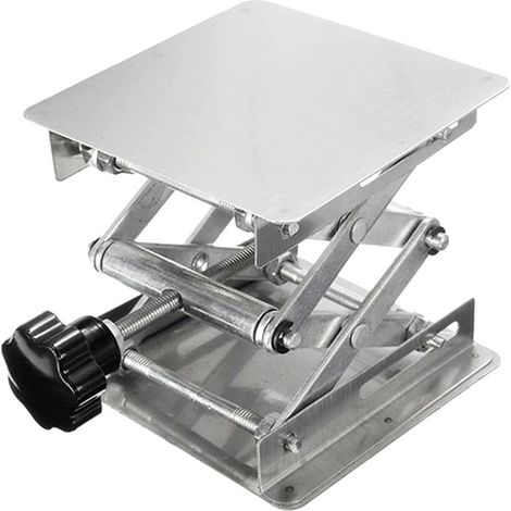 Labor-Hebetisch, Labor-Hebeplattform aus Edelstahl, verstellbarer Laborhub 45–150 mm, 100 mm x 100 mm Labor-Hebeplattform, Tragfähigkeit 10 kg (1/5)