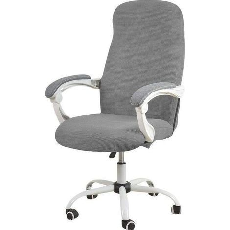 Housse de chaise de bureau M-Colour Waterproof Grey Stretch Jacquard Computer Chair Cover (For Armchair) (1/5)