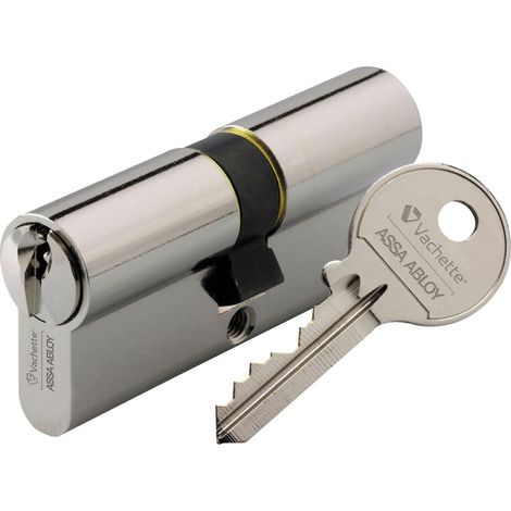 Cylindre de Serrure Mécanique pour Porte - Double Entrée 40x50mm - Mécanisme 5 Goupilles Sécurisé - 3 Clés - Installation Facile - Finition Nickelée (1/5)