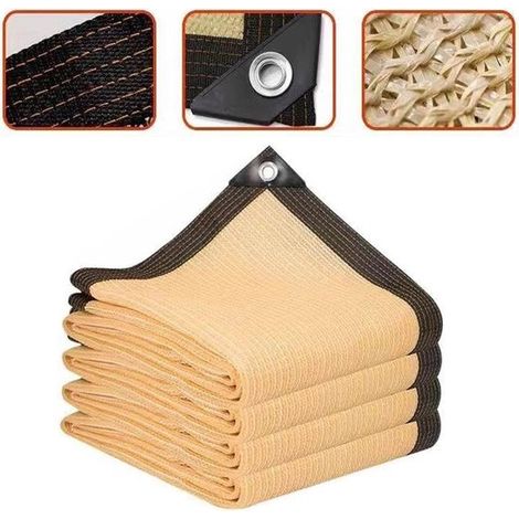 Voile d'ombrage, 90% d'ombrage, avec œillets, adaptée aux patios, jardins, balcons et pergolas, 2x4 mètres, résistante aux intempéries et durable. (1/5)
