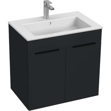 Jika Cube - Mobiletto con lavabo 65x43x61 cm, antracite opaco H4536011763521 (1/2)