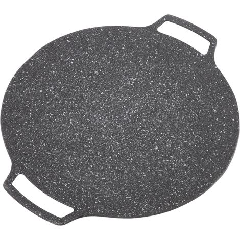 Plaque BBQ coréenne Poêle ronde antiadhésive 33cm pour grillade maison extérieur cuisinière gaz