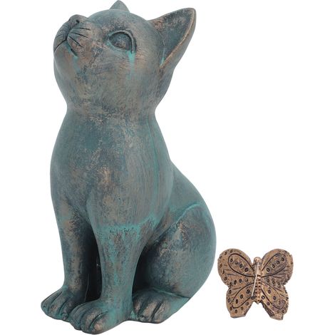Statue de Chat Résine Halloween pour Jardin Extérieur, Décoration Pelouse et Patio (1/5)