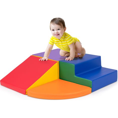 Set de blocs de mousse grimper et ramper 4 pièces pour nourrissons et bébés - rouge (1/5)