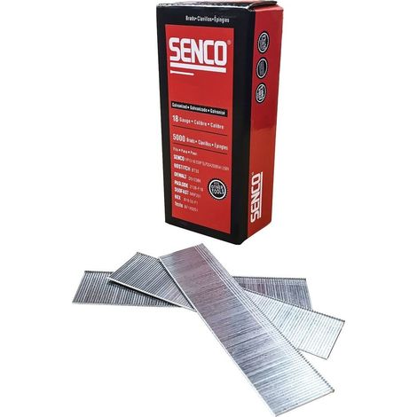 Senco – Clous à tête d'homme 5000 pièces – Mini-brads 18GA – Longueur 30 mm – Diamètre 1,2 mm – Galvanisés pour cloueur 18GA