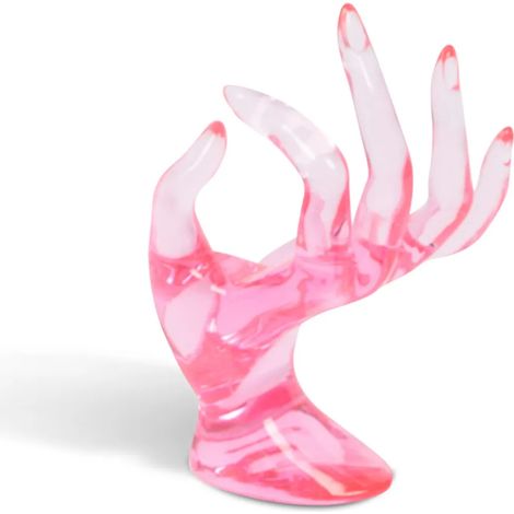 Présentoir à bijoux en forme de main, moderne et robuste en plastique, pour bureau, adapté aux colliers, bagues et bracelets (1/5)