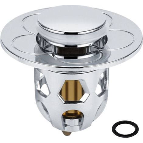 Tapón de desagüe emergente universal para fregadero, tapón de desagüe emergente para fregadero con filtro antiobstrucción, filtro de desagüe antibloqueo, tapón para bañera y fregadero de cocina, filtr