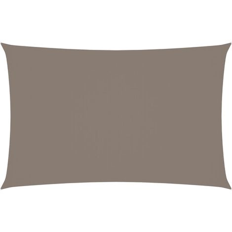 Voile toile d'ombrage parasol tissu oxford rectangulaire 3 x 6 m taupe