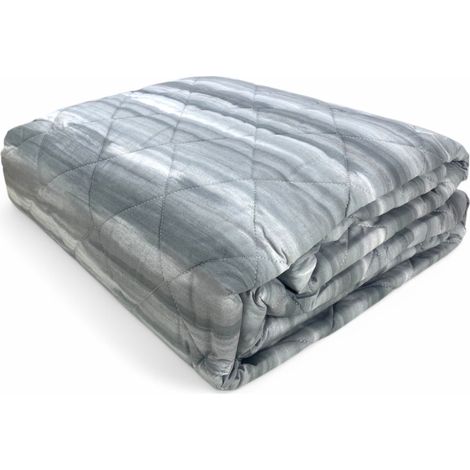 Trapuntino Leggero Kot Pennellato Grigio - Quilt Primaverile Estivo - Cotone 100% - Anallergico - Made in Italy Cm. 170x270