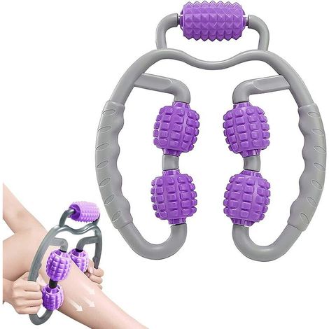 royaluxe -Rouleau de Massage Musculaire, 360 ° Anti Cellulite Massage en Profond Mousse Massage Roller, 5 Roues Rouleau de Muscle Mass pour Jambes Cuisses Mollets Cou Bras et Corps (1/5)
