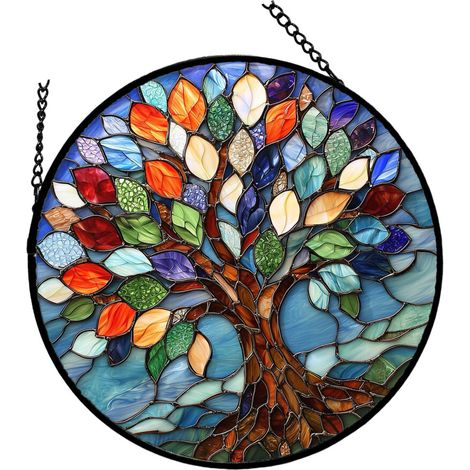 Panel de ventana 2D, atrapasoles con forma de árbol, decoraciones - SCG665