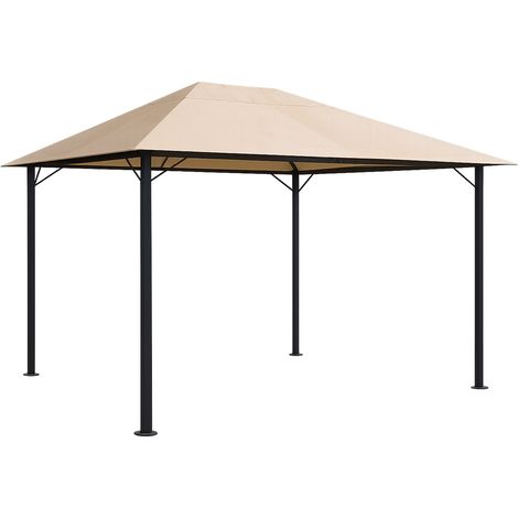 Metall Garten Pavillon Nizza 3x4m Partyzelt Sand