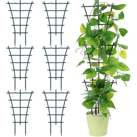 6Pcs tuteurs pour plantes d'intérieur, Durable, Résistant à la corrosion, Réutilisable, Offre un espace de croissance supplémentaire pour les plantes (1/5)