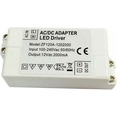 Trasformatore di alimentazione da 24 W 12 V - Adattatore convertitore driver LED a tensione costante - Per strisce e lampadine LED G4, MR11 e MR16 (1/4)