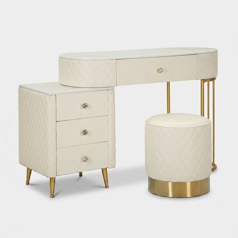 TOELETTA SHARON PANNA C/PUFF CM 120X40X75 (MISURA PUFF Ø36X39) (1/5)
