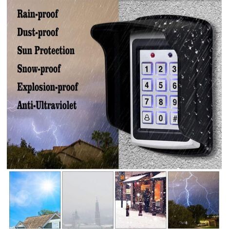 Couverture étanche à la Pluie pour contrôleur de Clavier RFID/Couverture de Sonnette de Sonnette, Housse de Protection étanche pour équipement de contrôle d'accès (1/4)