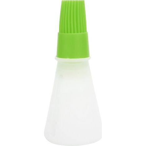 Pinceau silicone résistant à la chaleur avec bouteille d'huile, brosse de contrôle d'huile pour cuisine, vert (1/5)