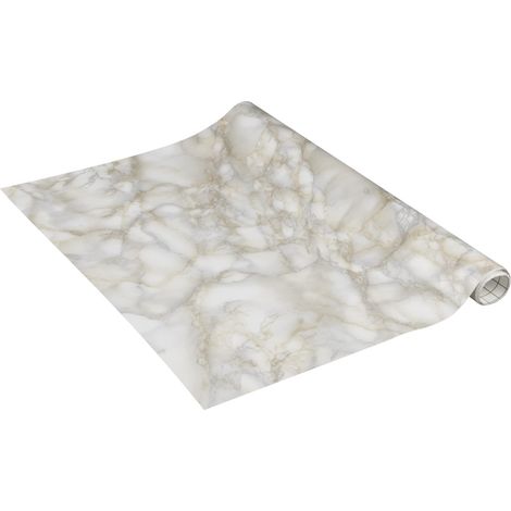 Venilia Pellicola Adesiva 53418-Pellicola Effetto, mobili, Carta da Parati, autoadesiva, Senza ftalati, 90 cm x 2,1 m, Colore, PVC, Marmo Bianco, 2 unità (1/5)