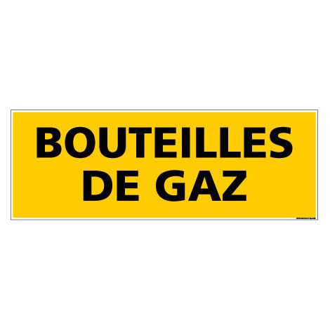 Panneau Bouteilles de Gaz (C1008) - Aluminium 2 mm - 210 x 75 mm