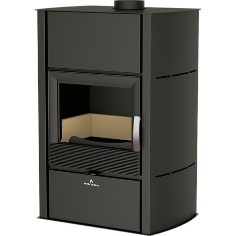 Viva – Poêle à bois hydro 15 kW – Puissance 10,5 kW à l’eau – Rendement 83 % – Trémie 35 L pour bûches jusqu’à 50 cm – Triple combustion (1/3)