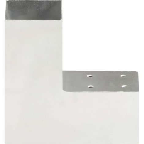 vidaXL Conector de postes en forma de L metal galvanizado 71x71 mm (1/2)