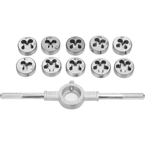 Jeu de tarauds et filières pour filetage extérieur, kit d'outils manuels pour le filetage.
