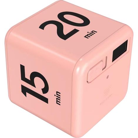 Cube Timer - 6 6 Cm - Gravity Sensing Flip Countdown Timer - For Study Cooking Sports Office Use - 15 20 30 60 Min Options - 1 Piece