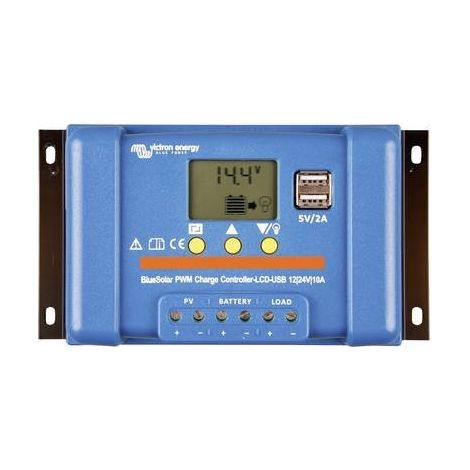 Controlador De Carga BlueSolar PWM-LCD&USB 12/24V 10A