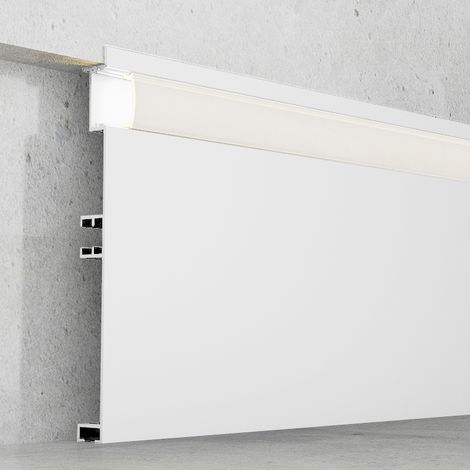Profilé aluminium laqué Blanc Miet - 2 mètres Blanc - Ledme - LM3821
