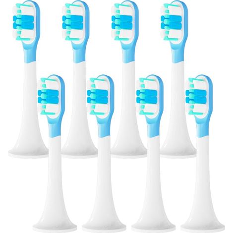 Lot de 8 têtes de brosse à dents de rechange compatibles avec Xiaomi Mijia T300 T500 Series Sonic Electric Brush Grips (vert, taille M1)