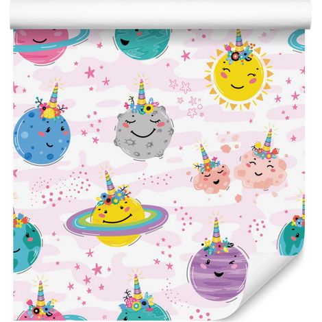 Bunte Kosmos-Tapete für Wohn- und Schlafzimmer, 50 x 1000 cm (1/5)