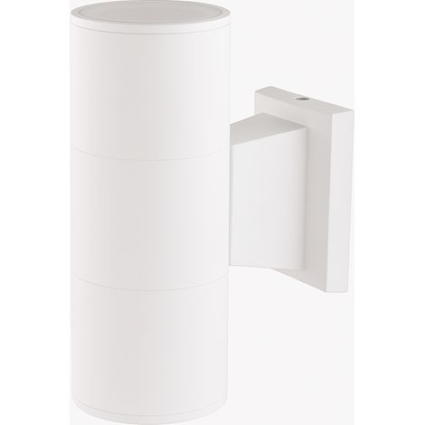 Applique da Esterno IP65 in Alluminio per Lampadina GU10 (non incluse) – Doppio Fascio di Luce Up & Down – Design Moderno da Parete per Giardino, Terrazzo, Balcone - Color: Bianco