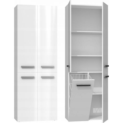 RORY  Mobile da bagno con cestone  Maniglie minimaliste  Dimensioni: 174x60x30  colonna di archiviazione (1/4)