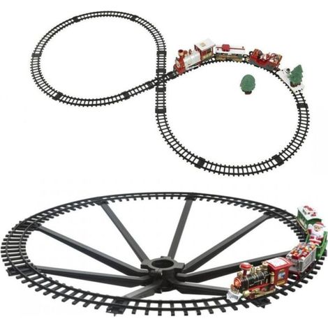 Train de Noël pour le centre arbre de Noël Diamètre 89 cm 33 pièces, Décorations de Noël pour trains miniatures (1/5)