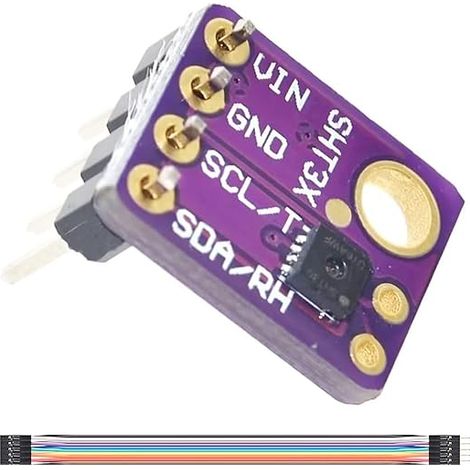Module capteur de température et d'humidité SHT31 SHT31-D IIC Interface I2C Sortie numérique 3.3V 5V avec câbles mâle et femelle (1/5)