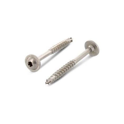 Vis à bois de charpente tête large, Torx inox - Longueur: 60 - Qualite Inox: A2 - Diamètre: 6