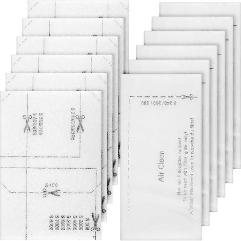 Lot de 6 Filtre de Protection Moteur et 6 Filtres pour Aspirateur, Filtre a Air d'Échappement Microfiltre, Compatible avec Miele Complete C1/2/3, Compact C1/2, Classic C1, Série S (1/5)