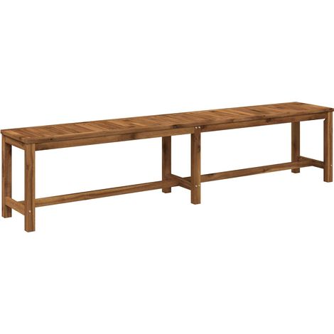 Gartenbank LAREN 201 x 35 x 45 cm Massives Akazienholz Natur vidaXL (1/5)