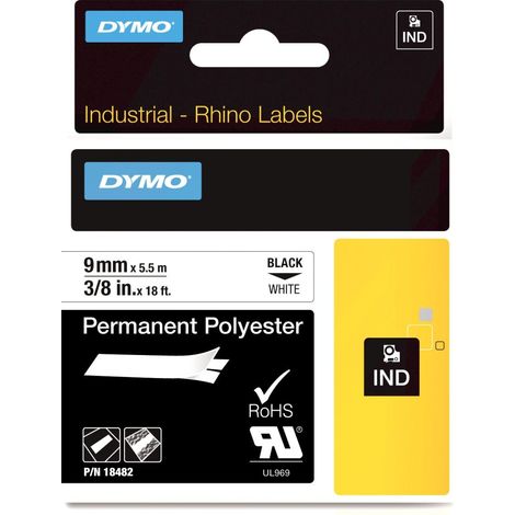 DYMO 18482 nastro per etichettatrice Nero su bianco (1/4)