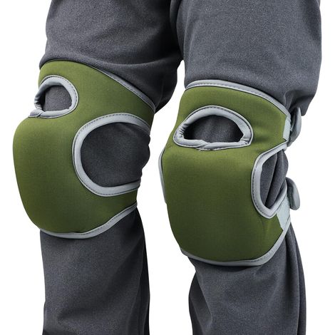 1 Paire de Genouillères de Jardinage Portable Protection de Genou de Jardin en Mousse Souple Douce Genouillères avec Double Sangles Réglable pour Travaux de Nettoyage de Jardin,Taille unique,Vert (1/5)